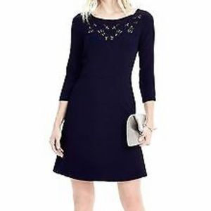 Banana Republic Navy Blue Crepe Dress